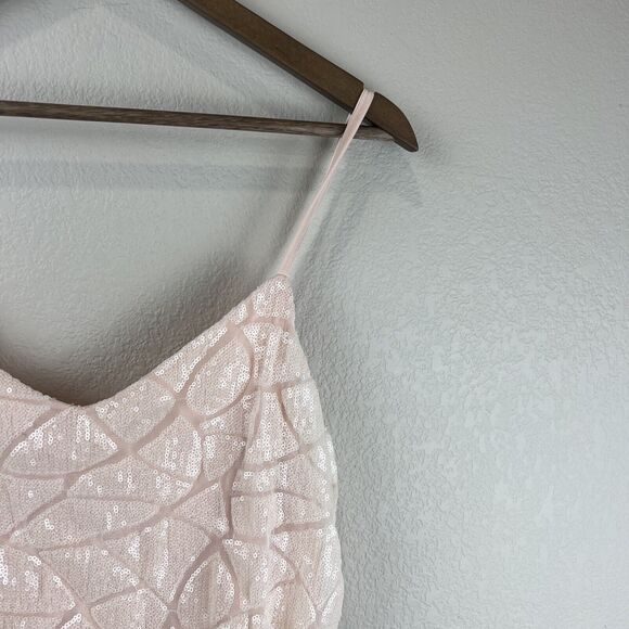 Slate And Willow Dress Women 4 Pink‎ Maxi Sequins Classic Wedding Guest Spring - Picture 4 of 12